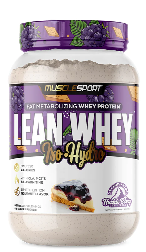 Muscle Sport Lean Whey Iso-Hydro 2pnds 26Serv Huckleberry Cheesecake