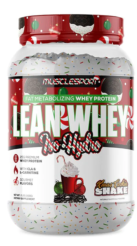 Muscle Sport Lean Whey Iso-Hydro 2pnds 26Serv Xmas Cookie Shake