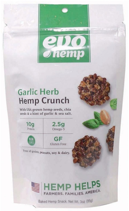 Evo Hemp - Hemp Crunch,Garlic & Herb 12/3 OZ