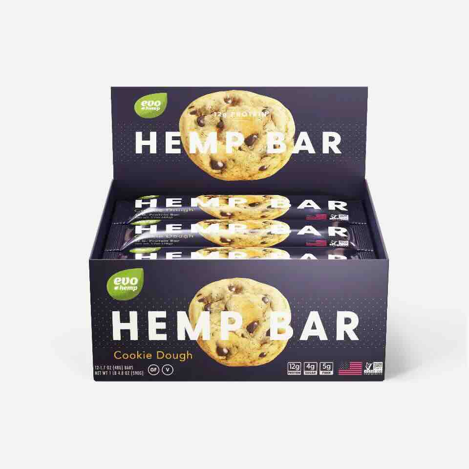 Evo Hemp - Hemp Protein Bar Cookie Dough 12 / 1.7Oz