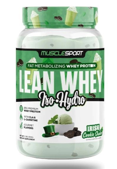 Muscle Sport Lean Whey Iso-Hydro 2pnds 26Serv Irish Cookie Shake