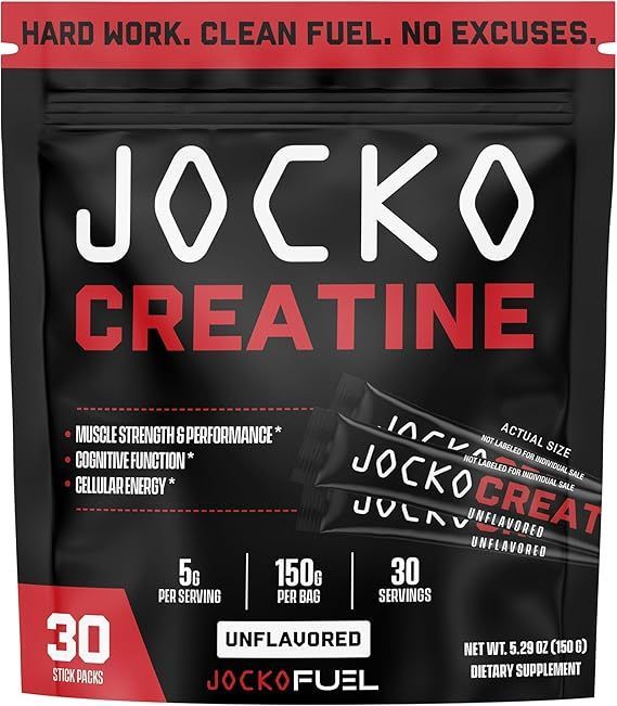Jocko Creatine Unflavored 30 Stick Packs