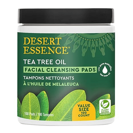 Desert Essence - Tea Tree Oil Facial Cleansing Pads 100ct Pads