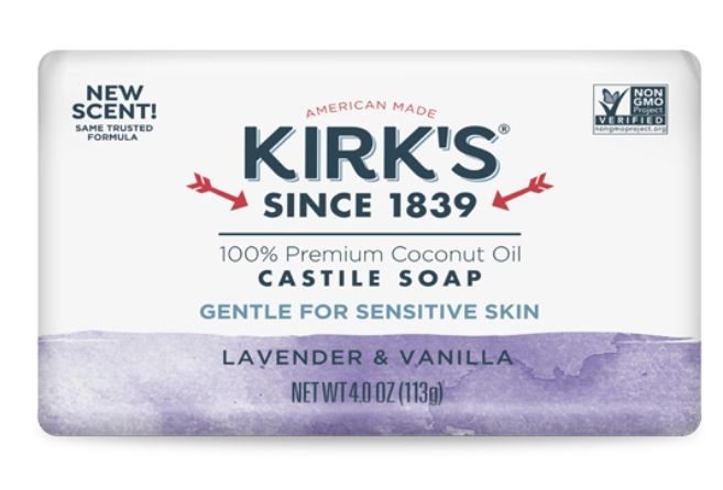 Kirks Natural Castile Bar Soap Pack 3 ct Lavender & Vanilla
