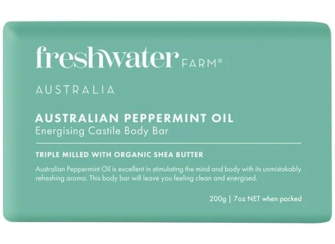 FreshWater Farm Castile Body Bar Peppermint 7 oz