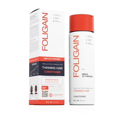 Foligain Men's Triple Action Conditioner for Thinning Hair w/ 2% Trioxidil 8 ounce