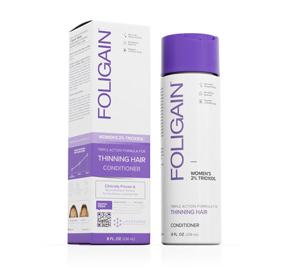 Foligain Women's Triple Action Conditioner for Thinning Hair w/ 2% Trioxidil 8 ounce