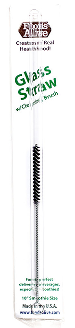 Foods Alive 8 inch Glass Straw Smoothie Size 12 pc