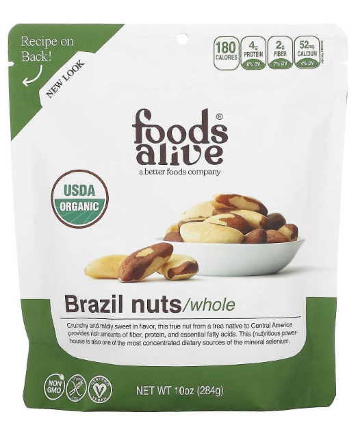 Foods Alive Organic Brazil Nuts 10 oz