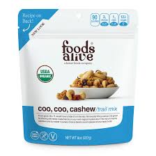 Foods Alive Organic Coo Coo Cashew Trail Mix 8 oz