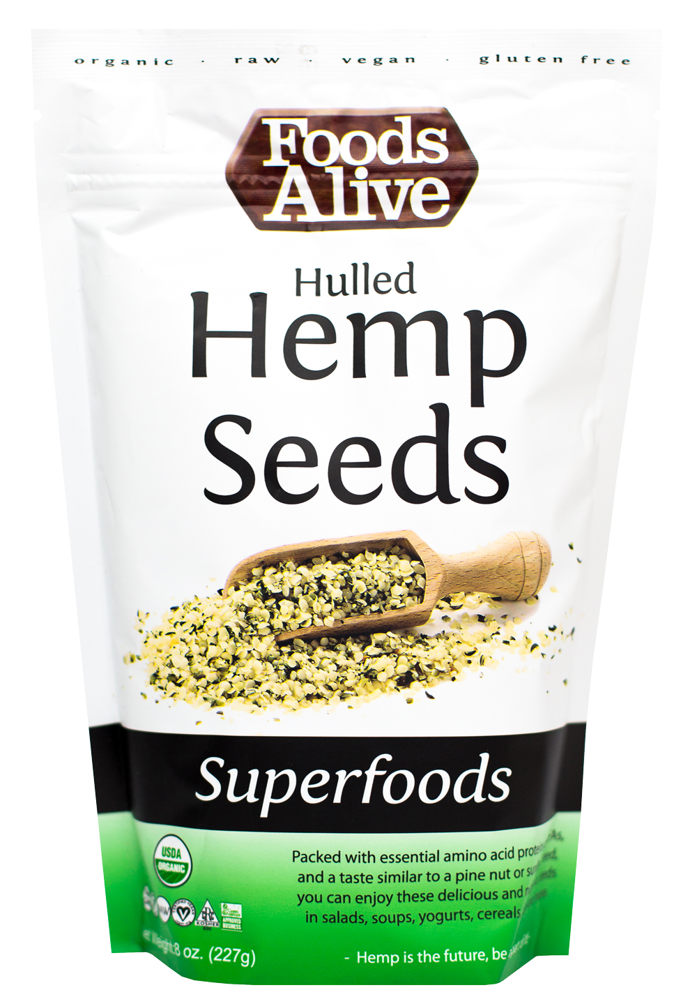 Foods Alive Organic Hulled Hemp Seeds 8 oz