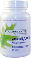 FoodScience of Vermont Vitamin D3 250 tabs