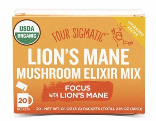Four Sigma Instant Lion's Mane On-The-Go Mushroom Beverage 20 Bags
