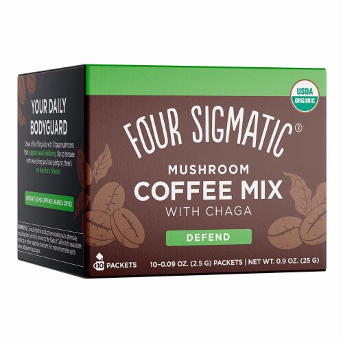 Four Sigma Mushroom Coffee Instant with Chaga & Cordyceps 10 ct