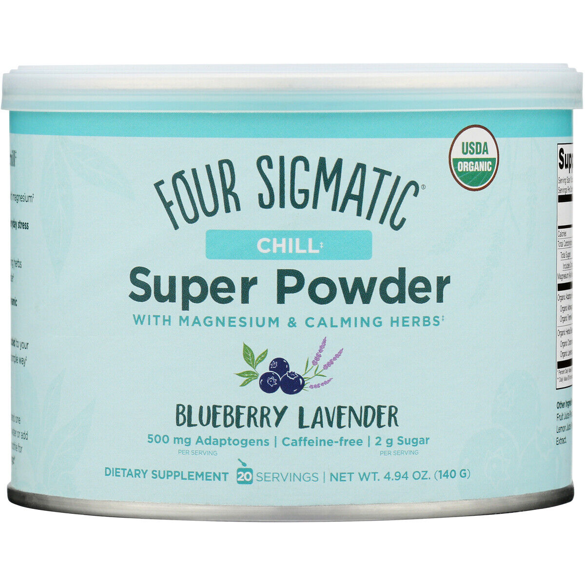 Four Sigma Super Powder with Magnesium Blue Lavender 4.94 ounce