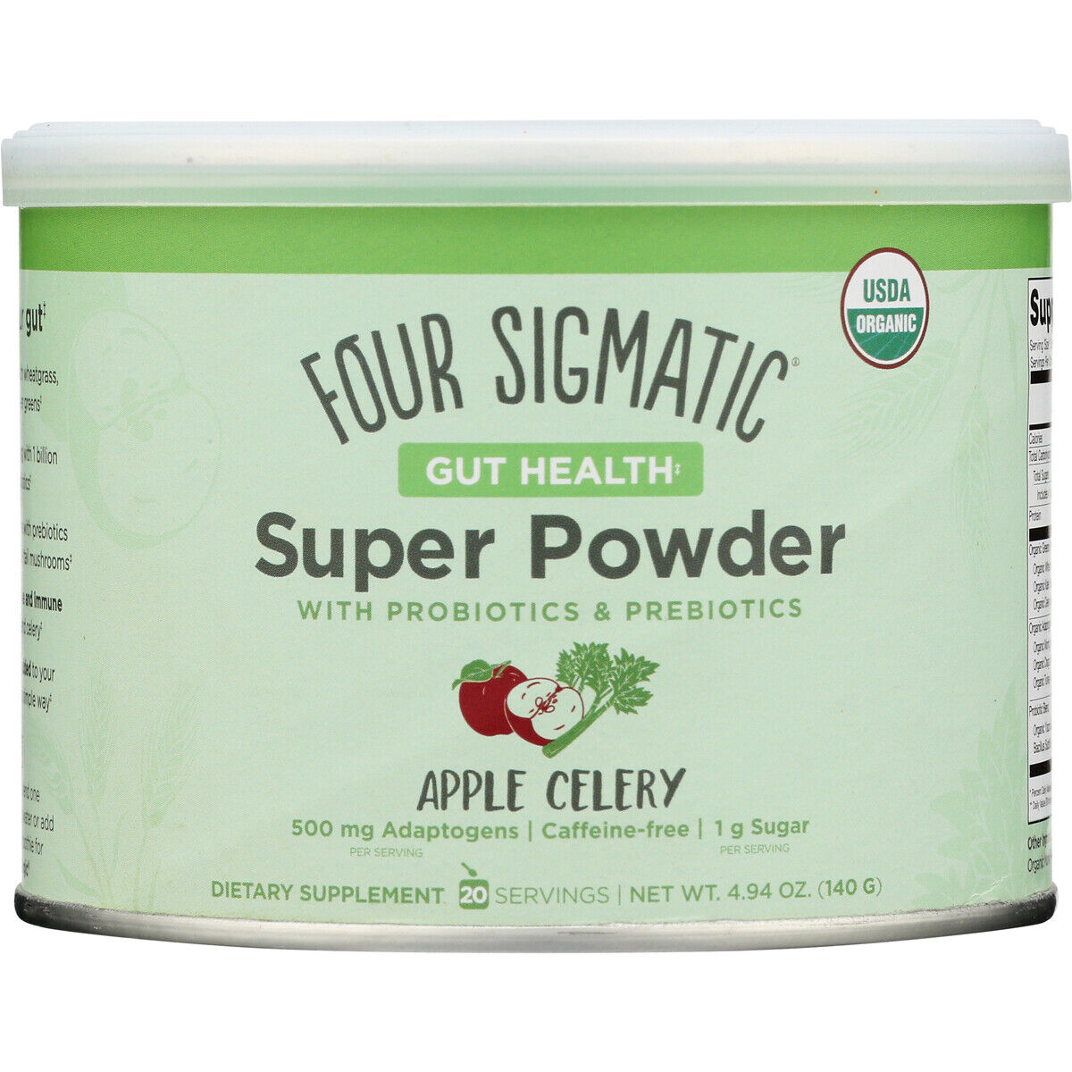 Four Sigma Super Powder with Probiotics Green Celery 4.94 ounce