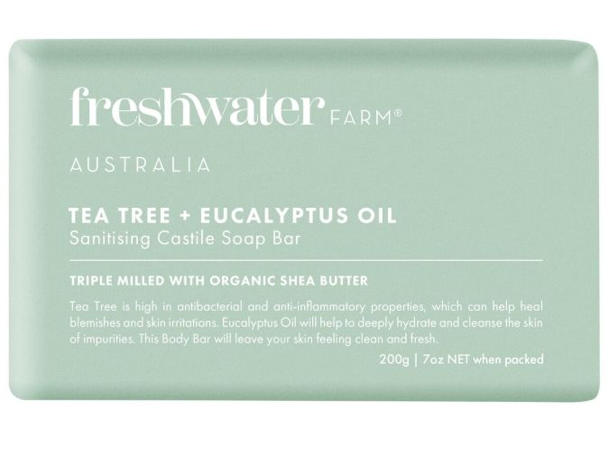 FreshWater Farm Castile Body Bar Tea Tree + Eucalyptus  7 oz