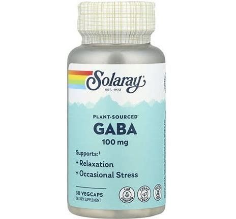 Solaray Plant - Sourced  Gaba 100 mg 30vc