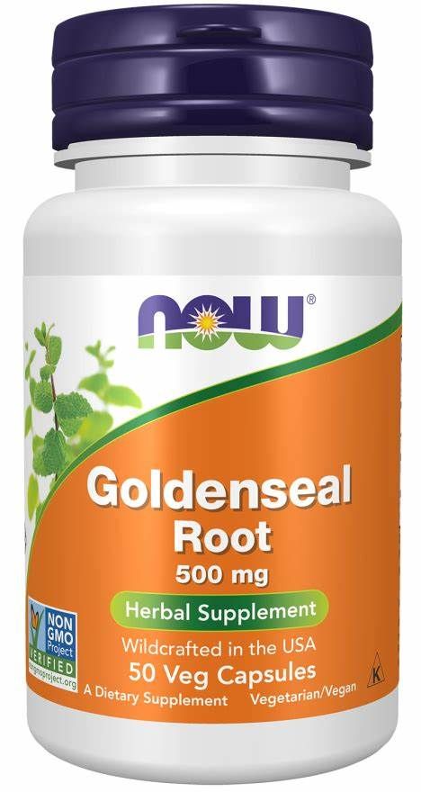 Now Vitamins - Goldenseal Root 500Mg 50 Caps 