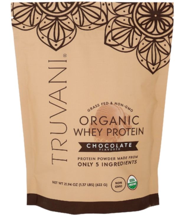 Truvani Organic Whey Protein Powder Chocolate  20 Servings