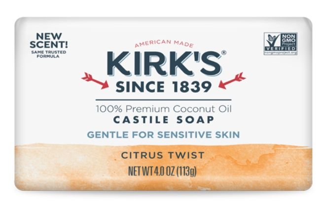 Kirks Natural Castile Bar Soap Pack 3 ct Citrus Twist 