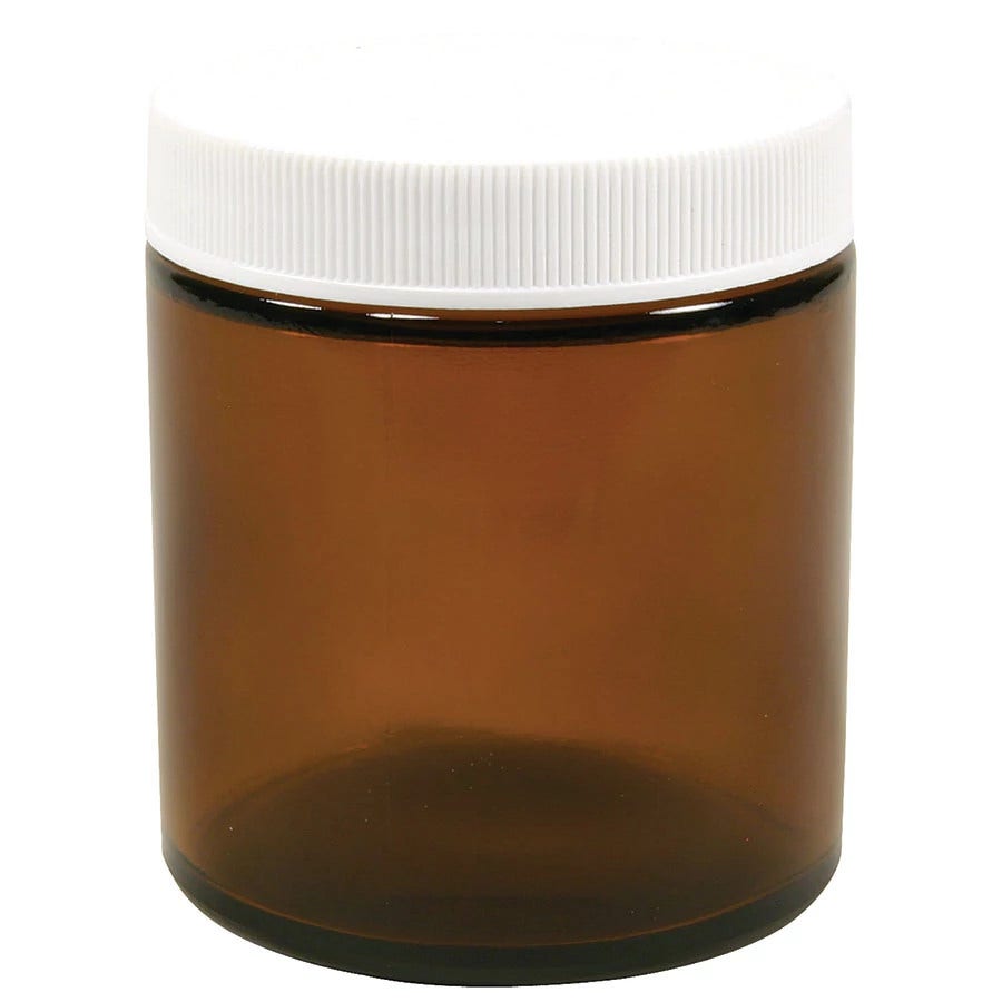Frontier Amber Wide Mouth Jar with Cap 4 fl oz