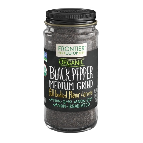 Frontier Black Pepper, Medium Grind, Organic 1.80 oz.