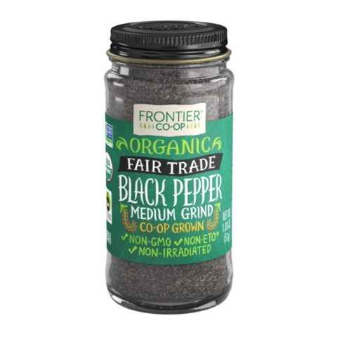 Frontier Black Pepper, Medium Grind, Organic, Fair Trade Certified 1.80 oz.