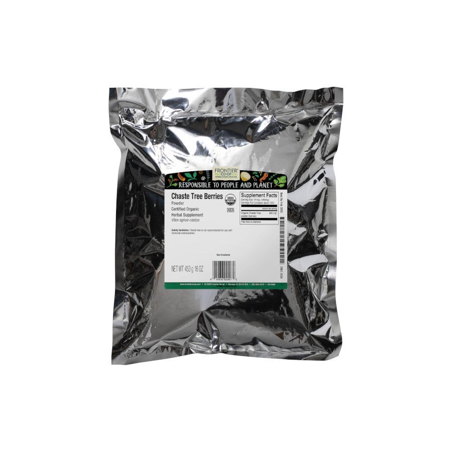 Frontier Chaste Tree Berry Powder, Organic 1 lb.