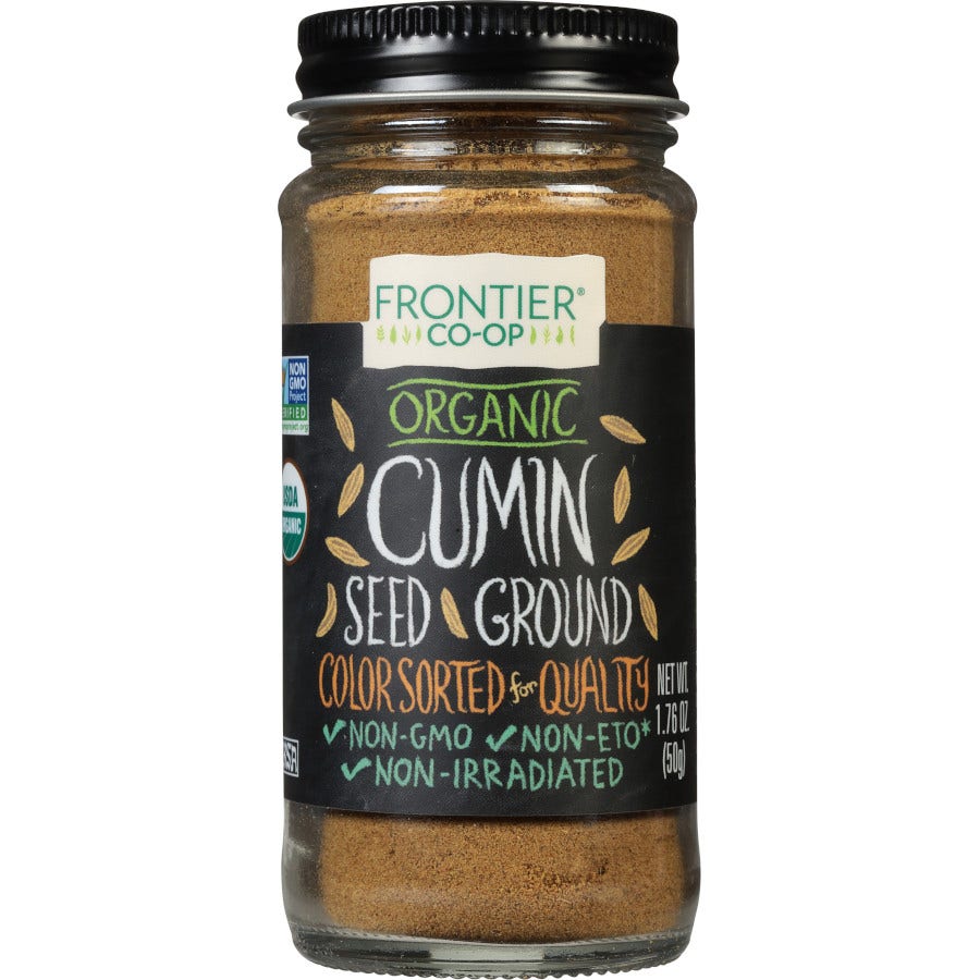 Frontier Cumin Seed, Ground, Organic 1.76 oz.