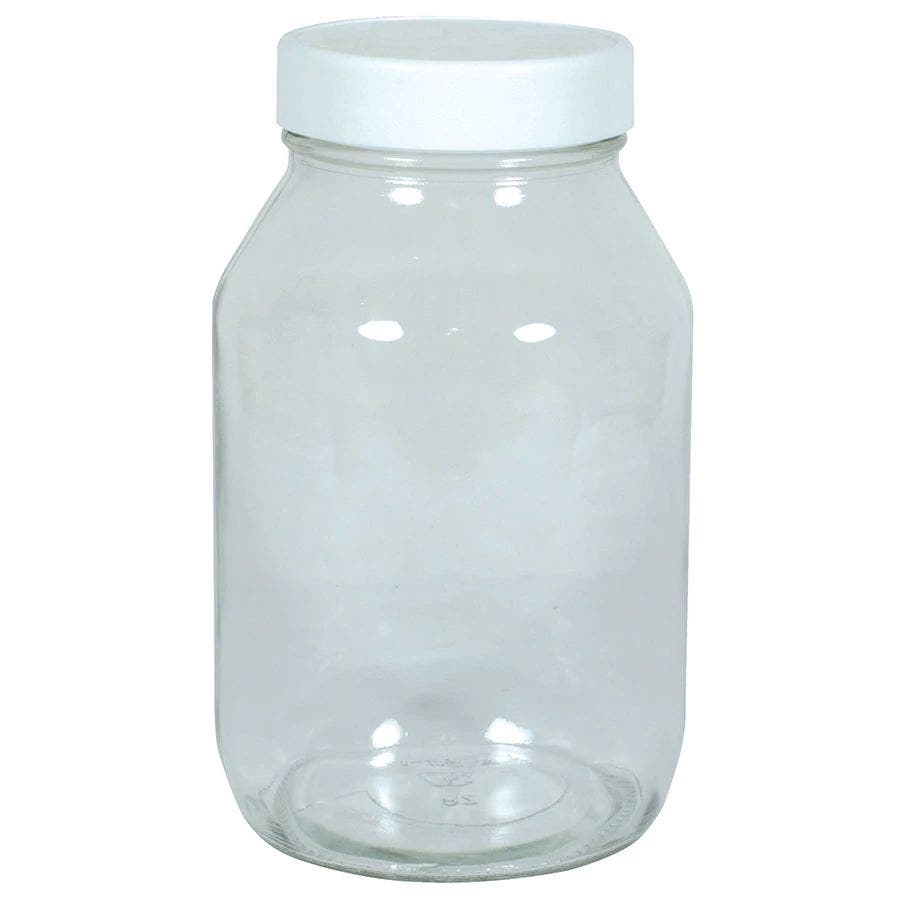 Frontier Curved-Shoulder Jar with Lid 32 oz.