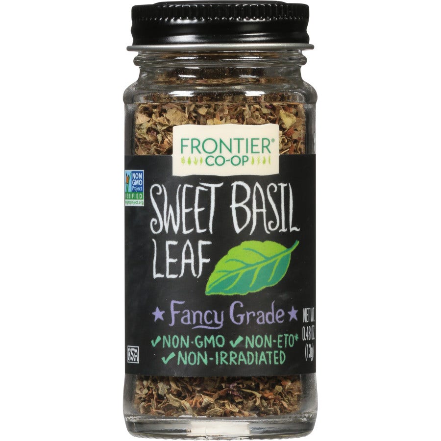 Frontier Cut & Sifted Sweet Basil Leaf 0.48 oz.