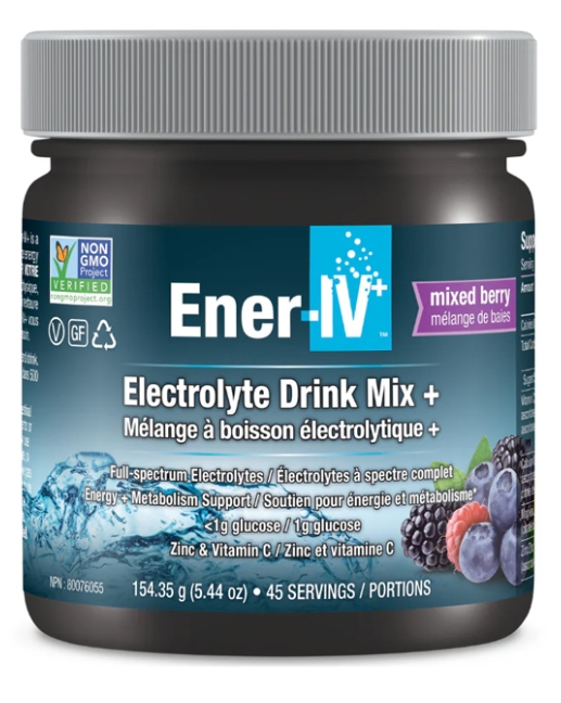 Ener-C - Ener- IV+ Electrolyte Drink Mix (tub) 45 Servings Mixed Berry Flavor