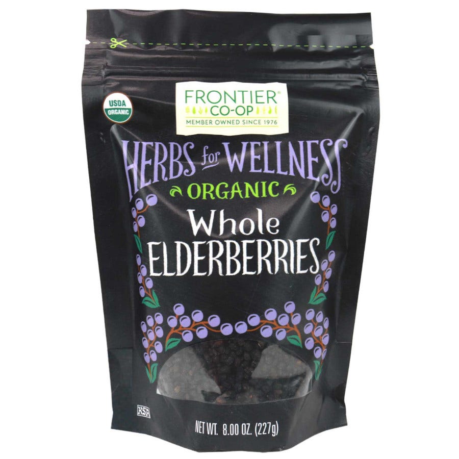 Frontier Organic Elderberries, Whole 8.00 oz.