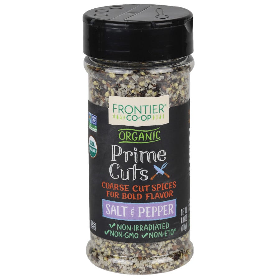 Frontier Prime Cuts Salt & Pepper, Organic 4.09 oz.