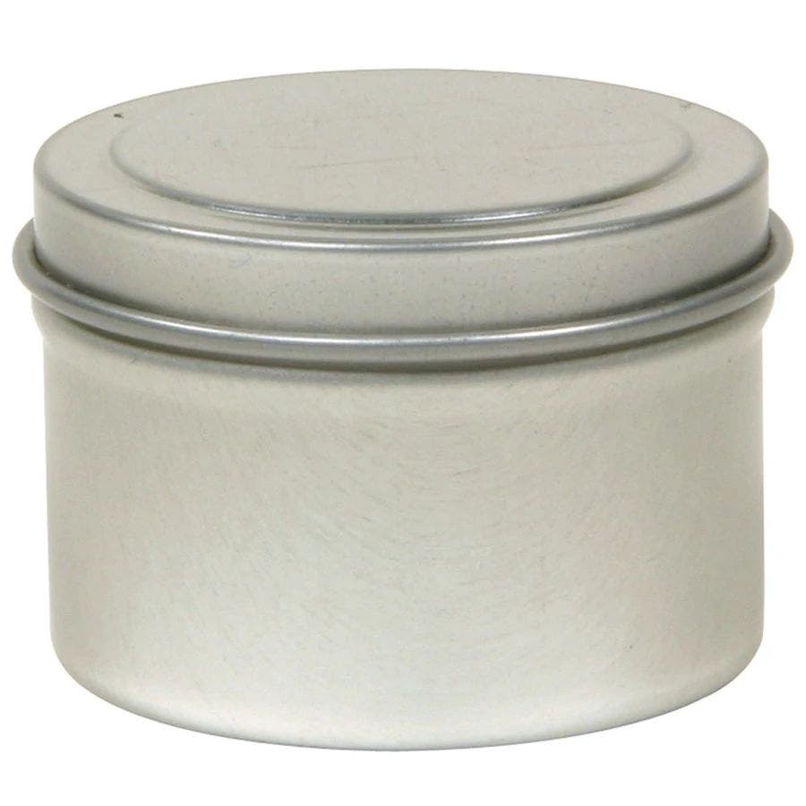 Frontier Round Metal Tin with Silver Finish 1 oz