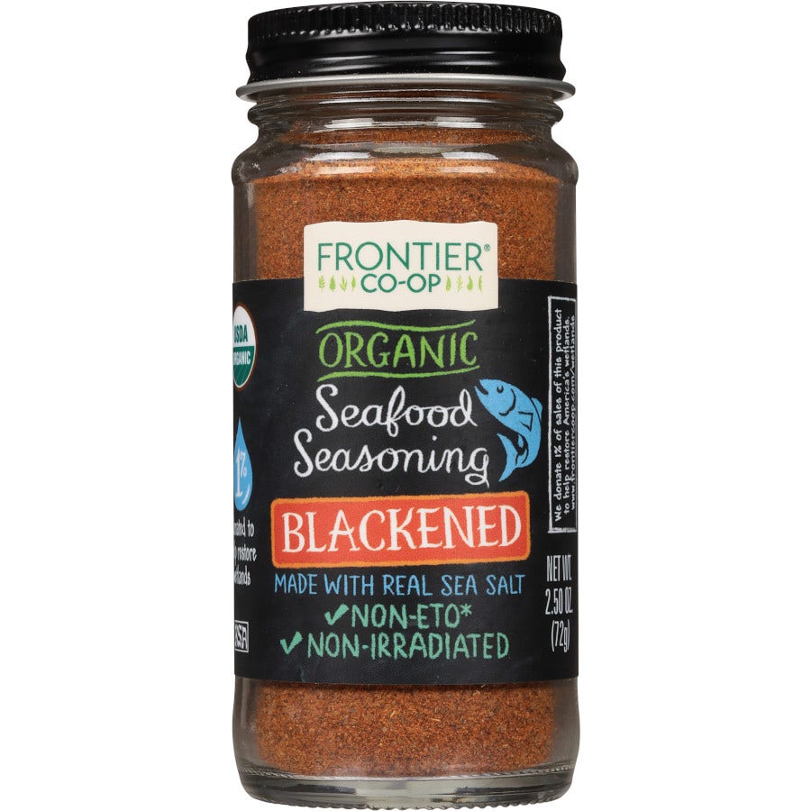 Frontier Seafood Seasoning, Blackened, Organic 2.50 oz.