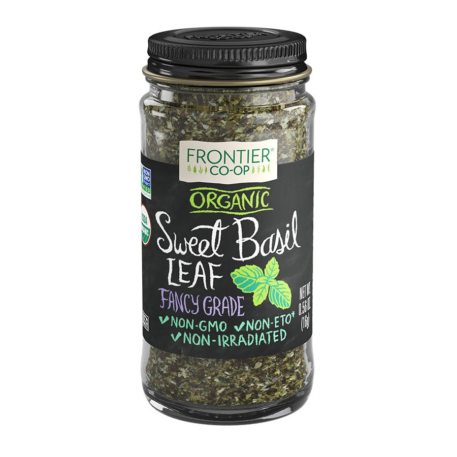 Frontier Sweet Basil Leaf, Cut & Sifted, Organic 0.56 oz.