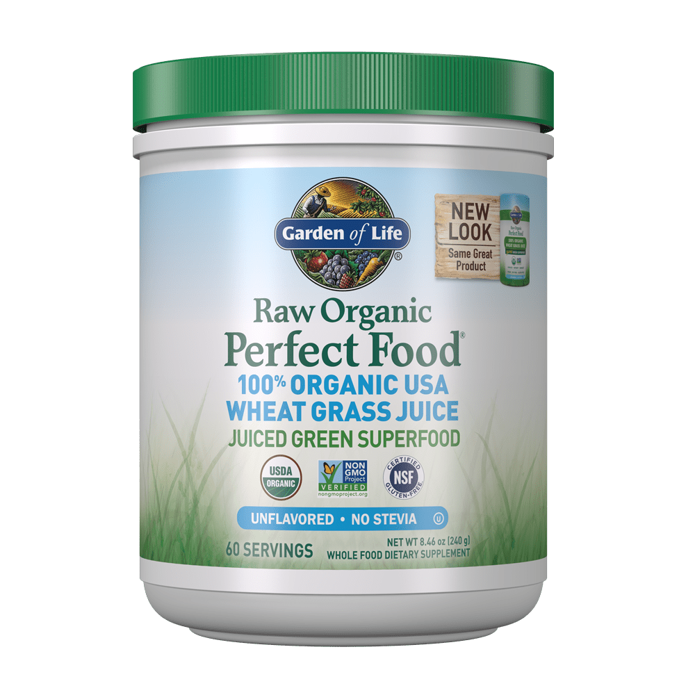 Garden of Life - RAW Organic Perfect Food 100% Organic Wheat Grass Juice Powder 8.46 oz (240g)