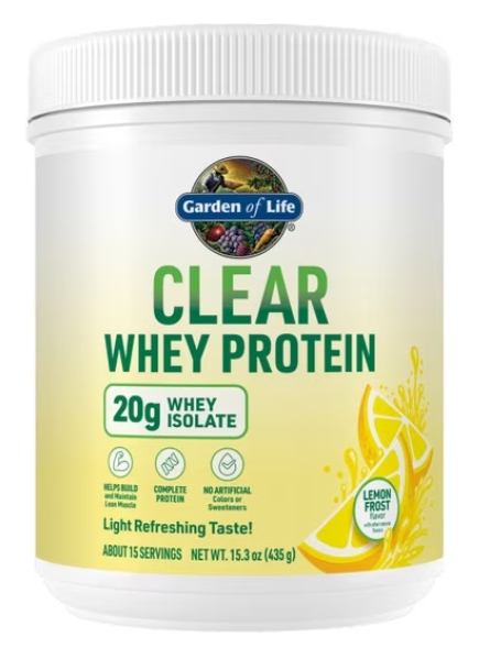 Garden of Life - Clear Whey Protein Isolate 20g Protein 15 Servings Lemon Frost Flavor 15.3 oz 