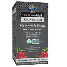 Garden of Life - Dr. Formulated Brain Health Organic Memory & Focus For Young Adults 60ct Tablets