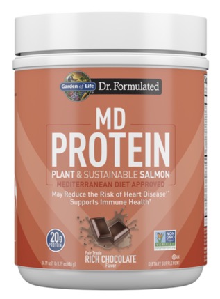 Garden of Life - Dr. Formulated MD Protein Plant And Sustainable Salmon Chocolate 686g Pwdr-OUT OF STOCK