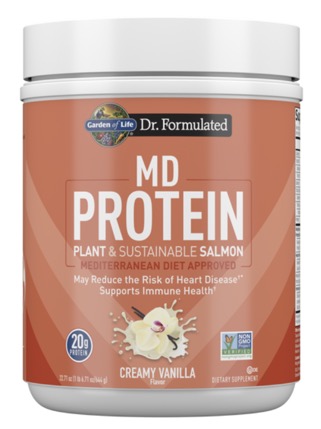 Garden of Life - Dr. Formulated MD Protein Plant And Sustainable Salmon Vanilla 644g pwdr-*BEST BY 08/2023*
