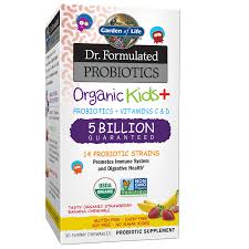 Garden of Life - Dr. Formulated Organic Kids Probiotics Stawberry Banana 30cnt