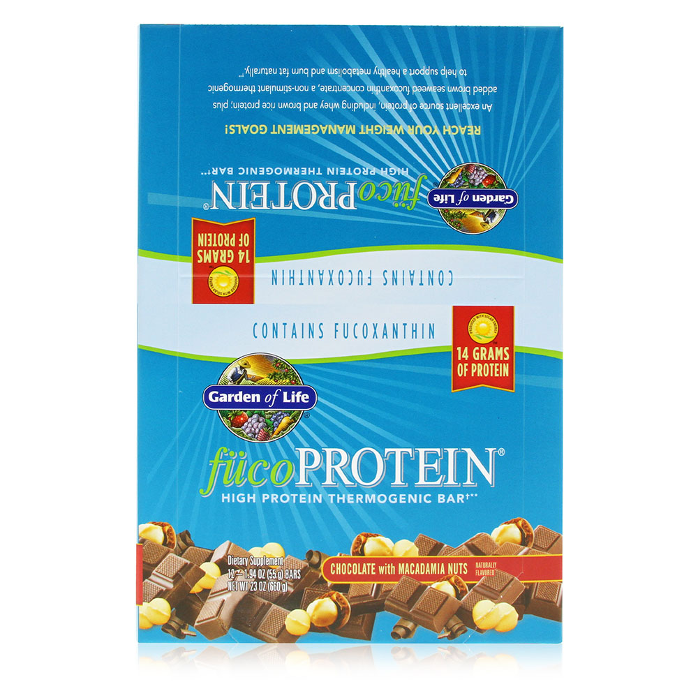 Garden of Life - FucoProtein Bars, Chocolate Macadamia Nut 12 pcs, 1.94 oz barsOUT OF STOCK