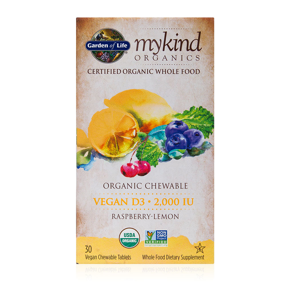 Garden of Life - mykind Organics Chewable Vitamin D RaspLemon 30 ct chews