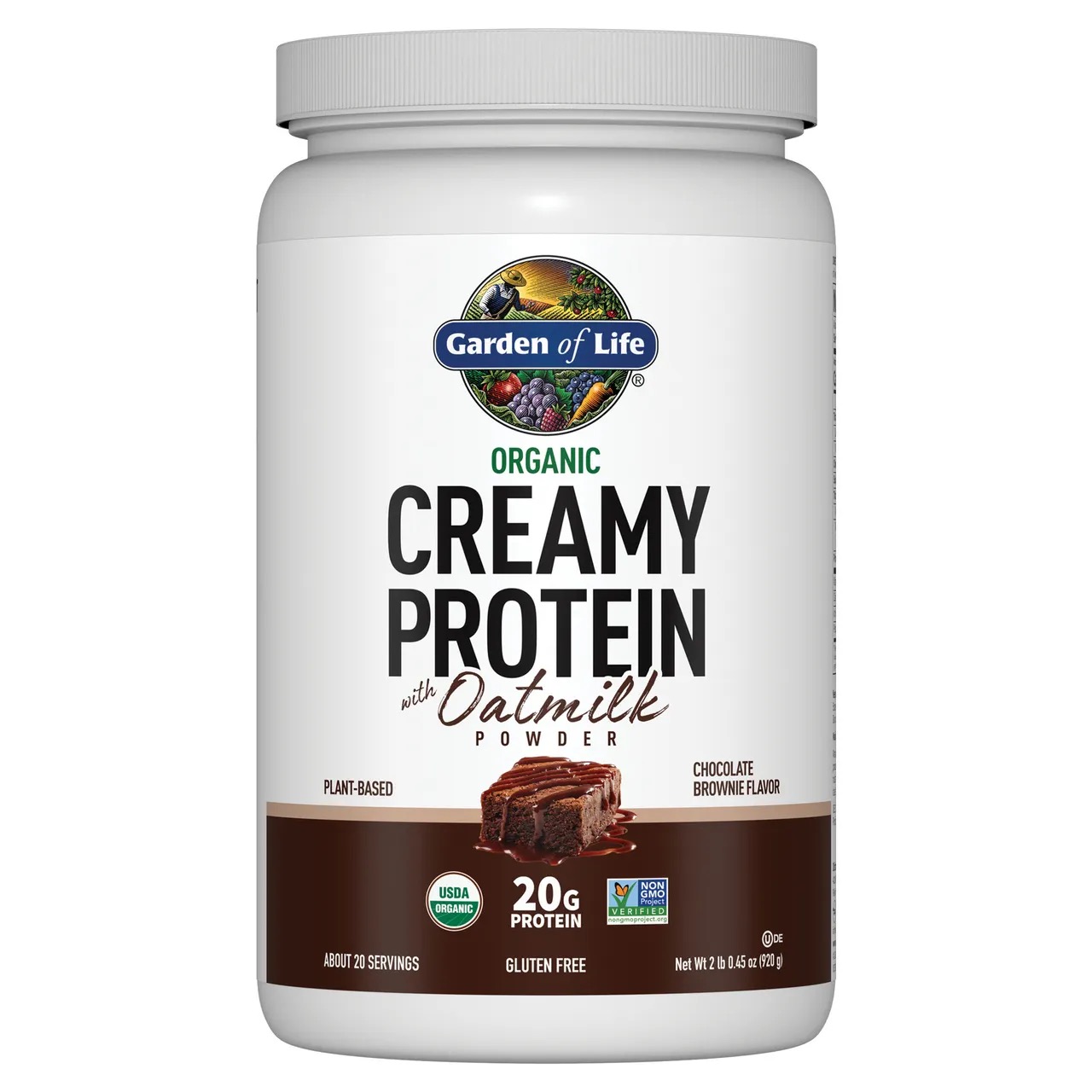 Garden of Life - Organic Creamy Protein with Oatmilk Chocolate Brownie 30 Servings