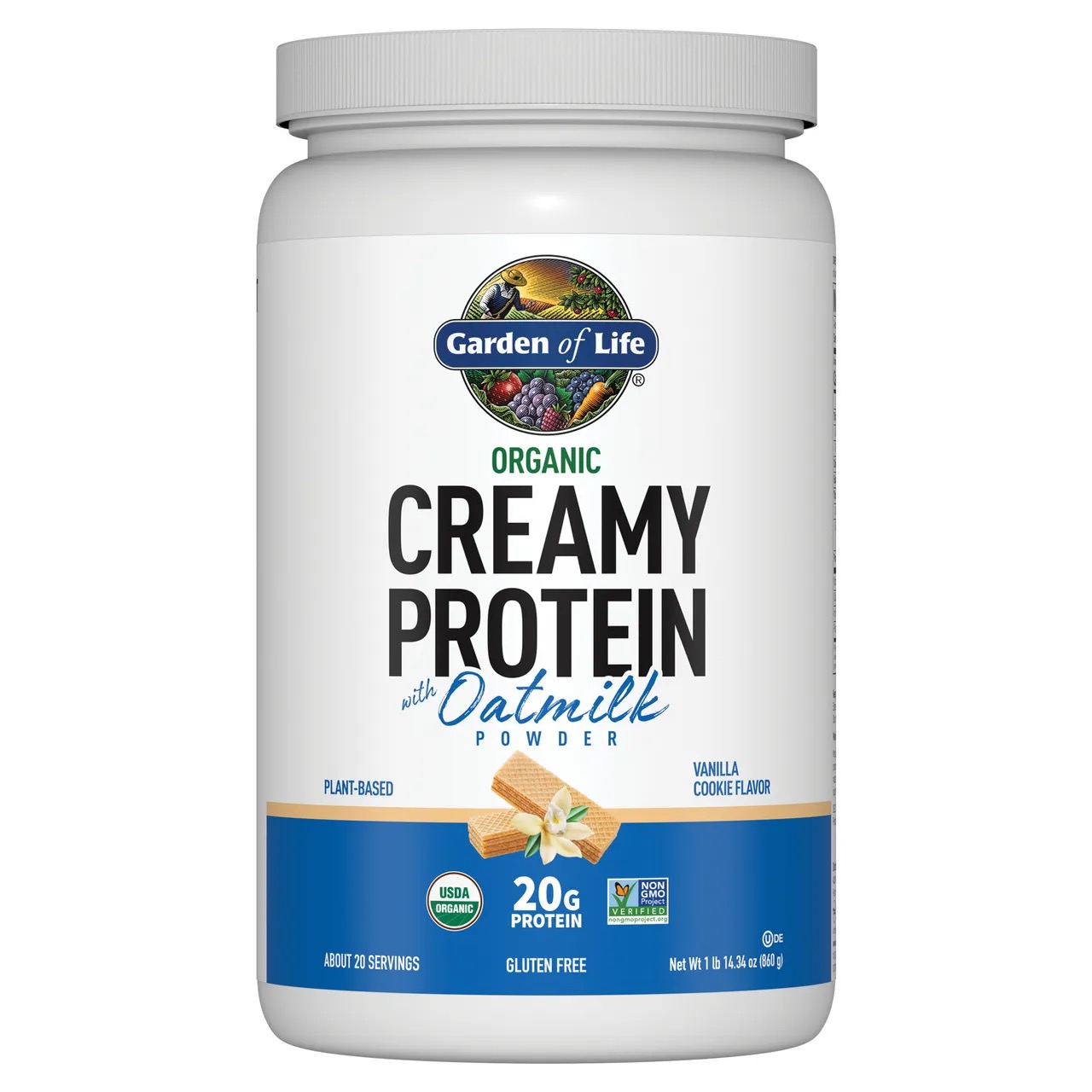 Garden of Life - Organic Creamy Protein with Oatmilk Vanilla Cookie 20 Servings