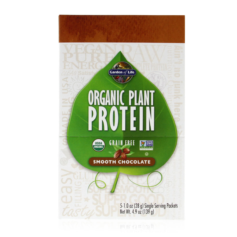 Garden of Life - Organic Plant Protein Smooth Chocolate 1 Tray (5 Pkts)
