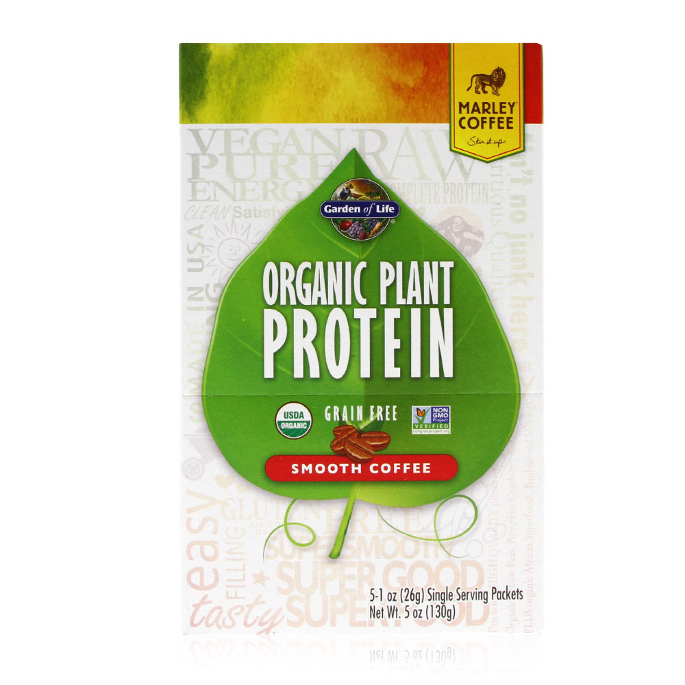 Garden of Life - Organic Plant Protein Smooth Coffee 1 Tray (5 Pkts)